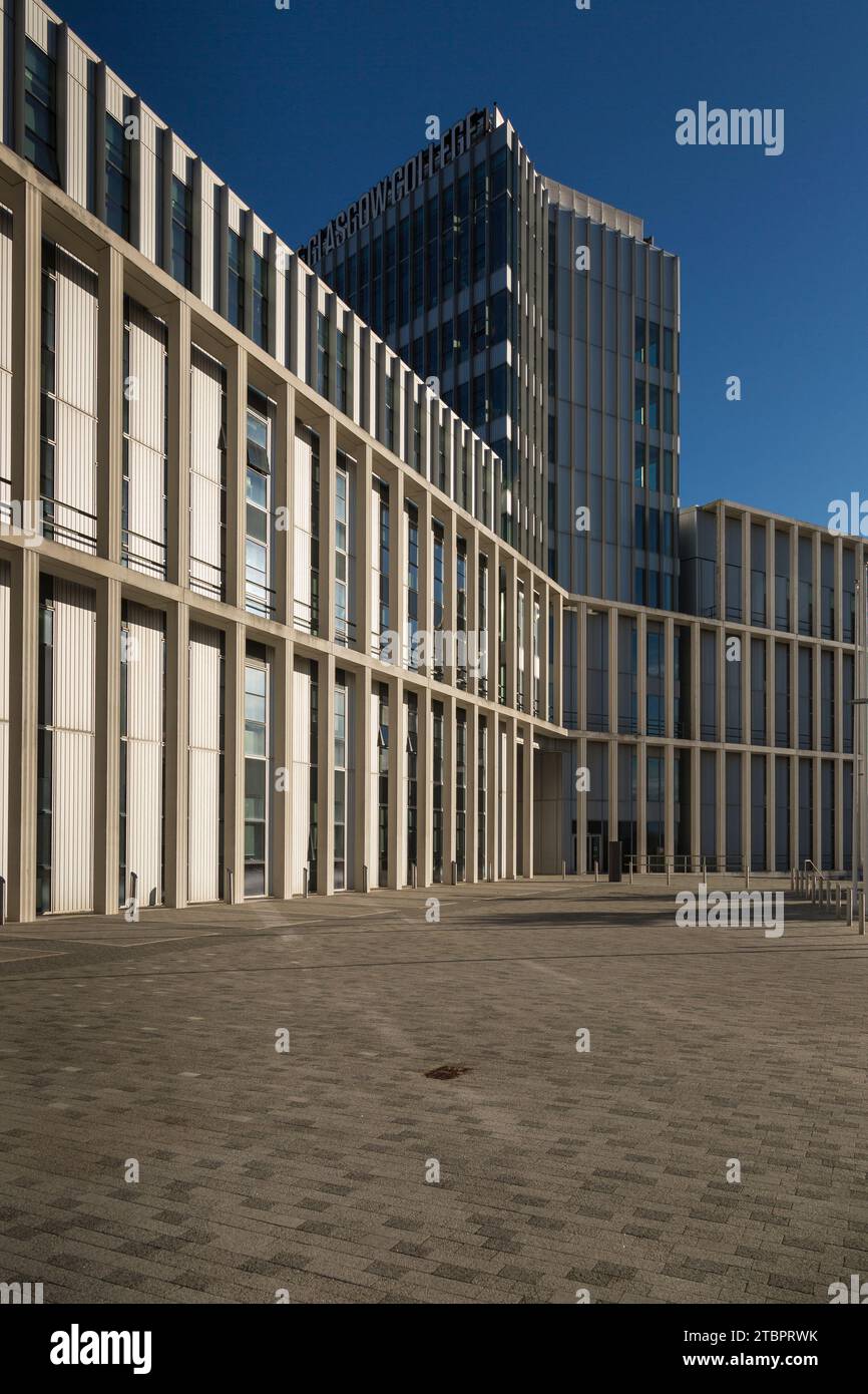 A view of the new contemporary City of Glasgow College, Scotland. Stock Photo