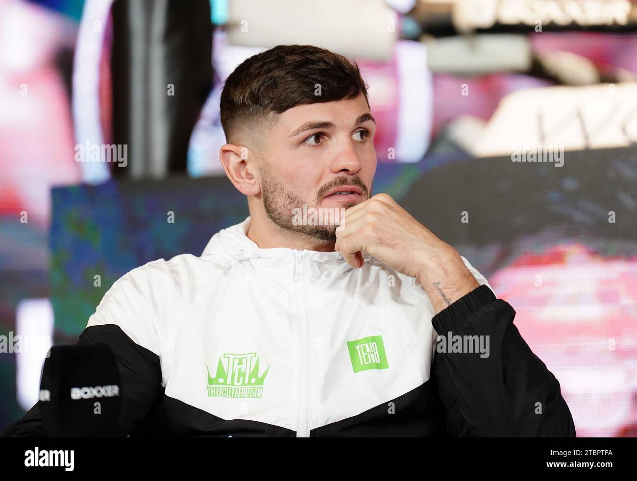 Lee Cutler during a press conference at the Bournemouth International