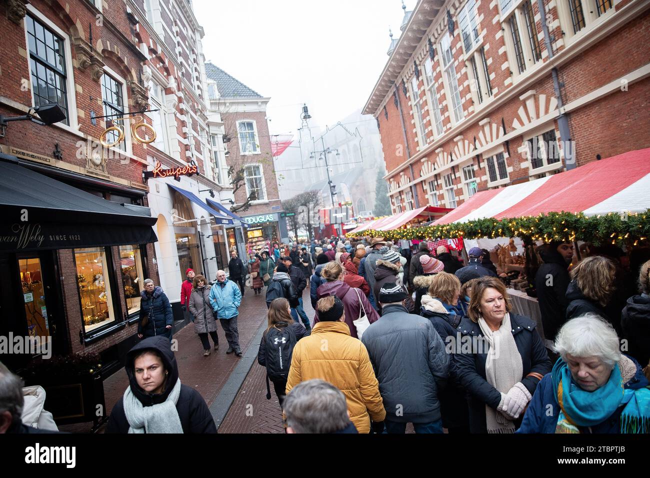The largest Christmas market in the Netherlands in Haarlem is well
