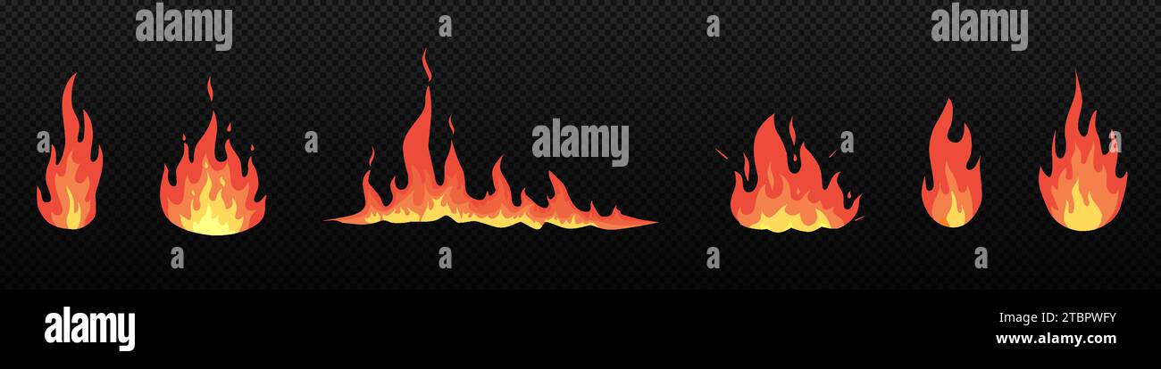 Varieties of fire and flames set Stock Vector Image & Art - Alamy
