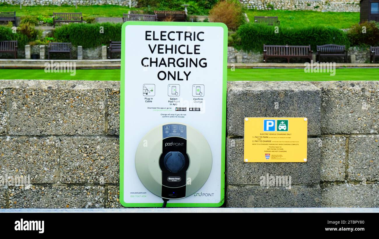 EV charging point - John Gollop Stock Photo