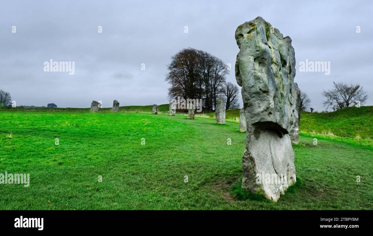 Avebury Stone Circle, the largest in Europe - John Gollop Stock Photo