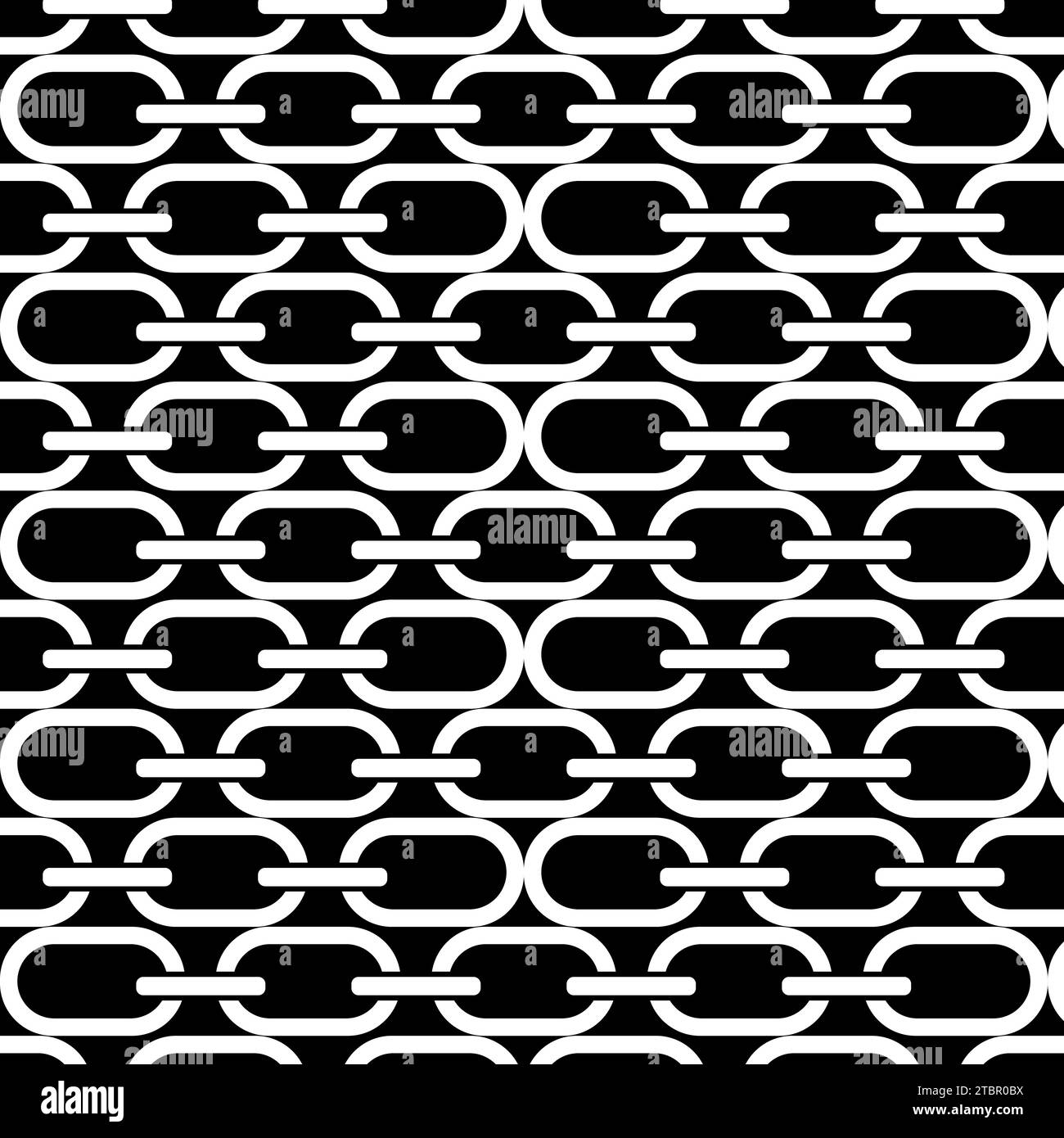 Chains pattern graphic silhouette, vector simple illustration Stock