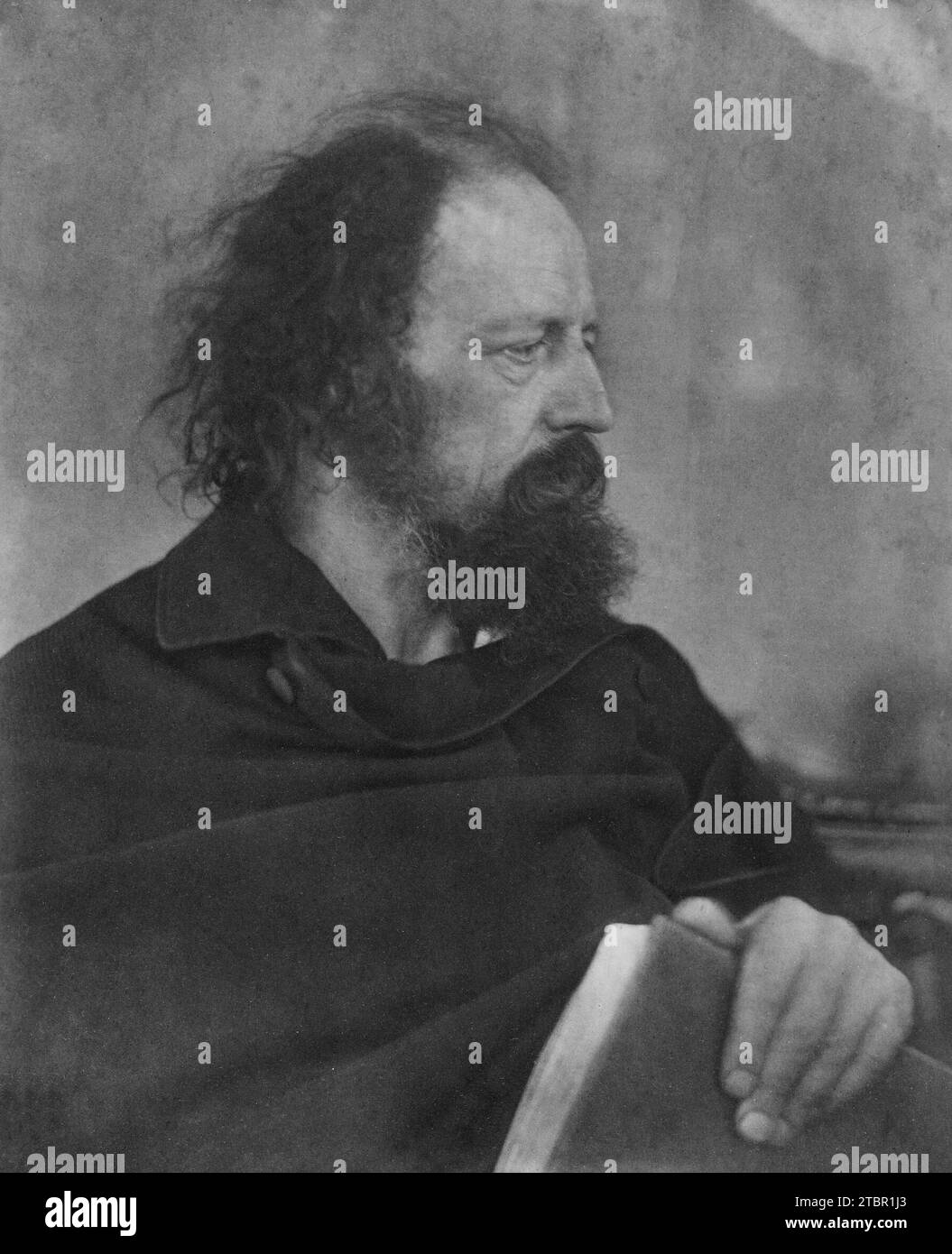 Alfred Tennyson, 'The Dirty Monk'. May 1865.  Freshwater, Isle of Wight, England; May 1865; Albumen silver print. Photographed by Julia Margaret Camer Stock Photo