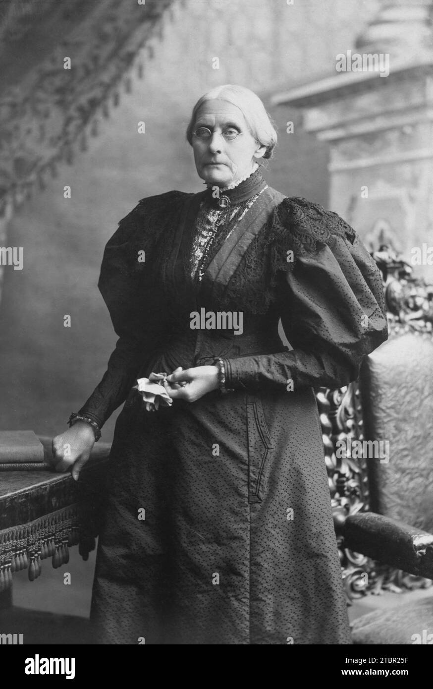 Susan B. Anthony, NY, 1898. Photographed by Theodore C. Marceau. Stock Photo