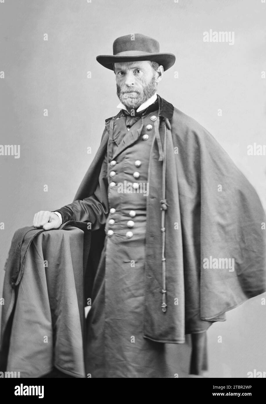 William T. Sherman. Year: c. 1860-70. Photographer: Mathew Brady Studio. Stock Photo