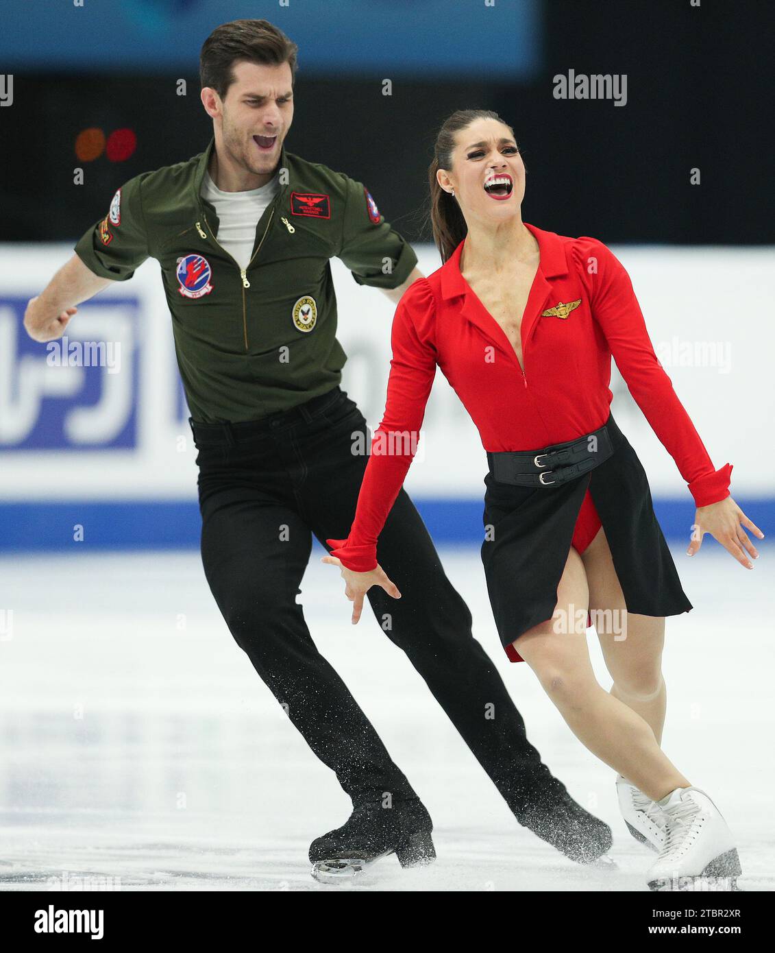 Beijing, China. 8th Dec, 2023. Laurence Fournier Beaudry (R)/Nikolaj Soerensen of Canada perform