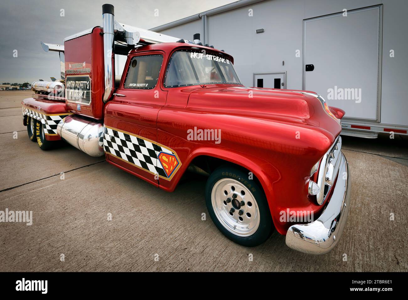 The Hot Streak II, twin jet engine 1957 Chevy Pickup, parked at America's Airshow 2023 in Miramar, California. Stock Photo