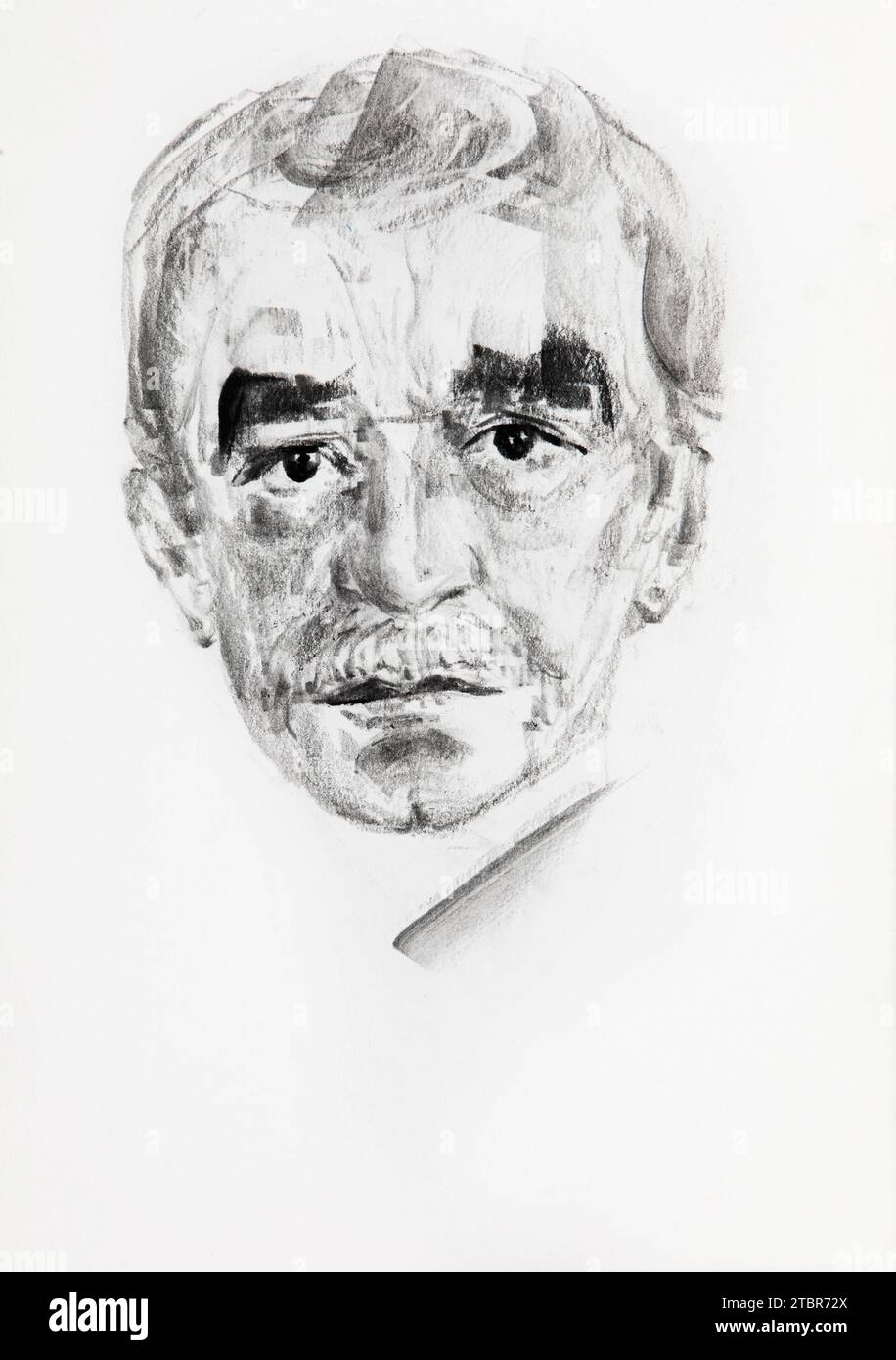 portrait of Gabriel Garcia Marquez / dessin de Ewa Klos Stock Photo - Alamy