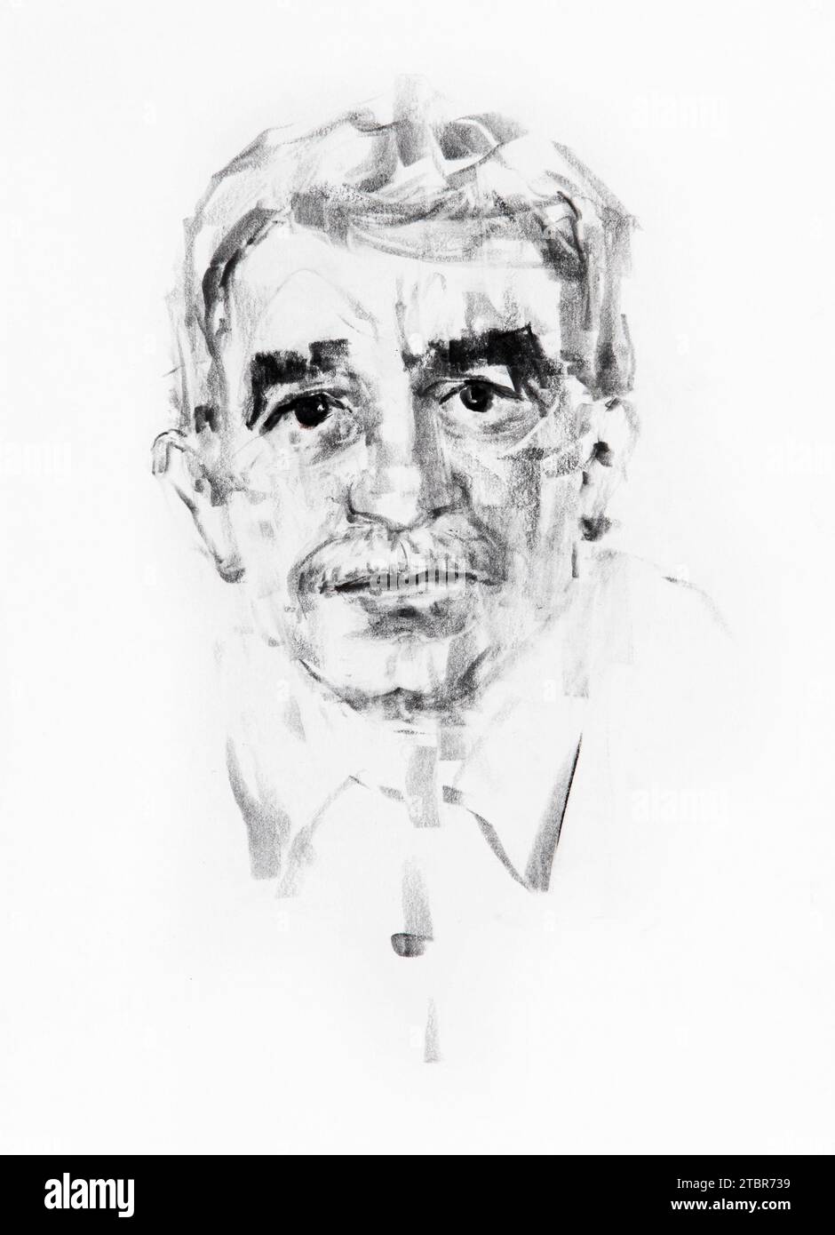 portrait of Gabriel Garcia Marquez / dessin de Ewa Klos Stock Photo - Alamy