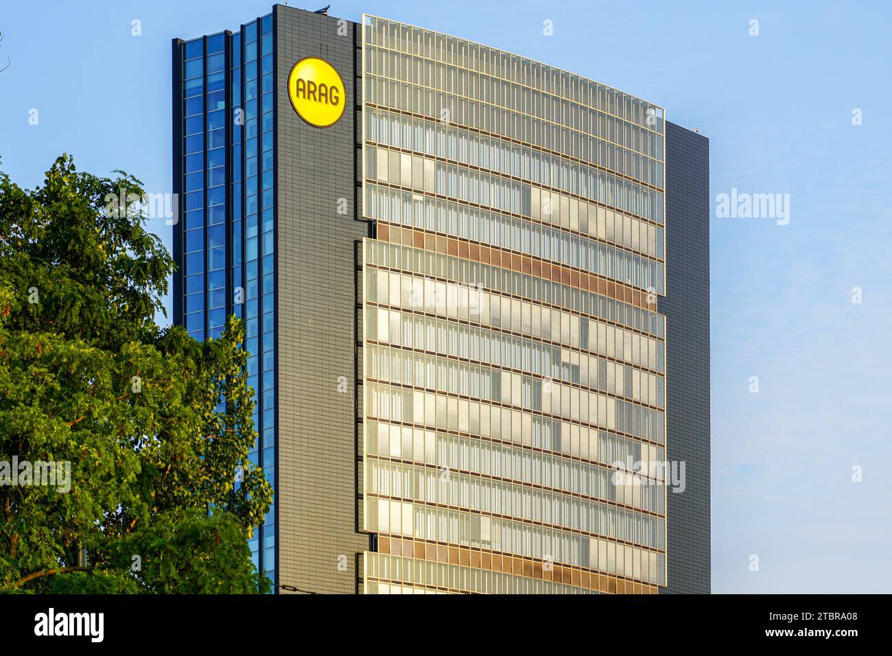 The ARAG Tower, headquarters of ARAG Insurance. Stock Photo