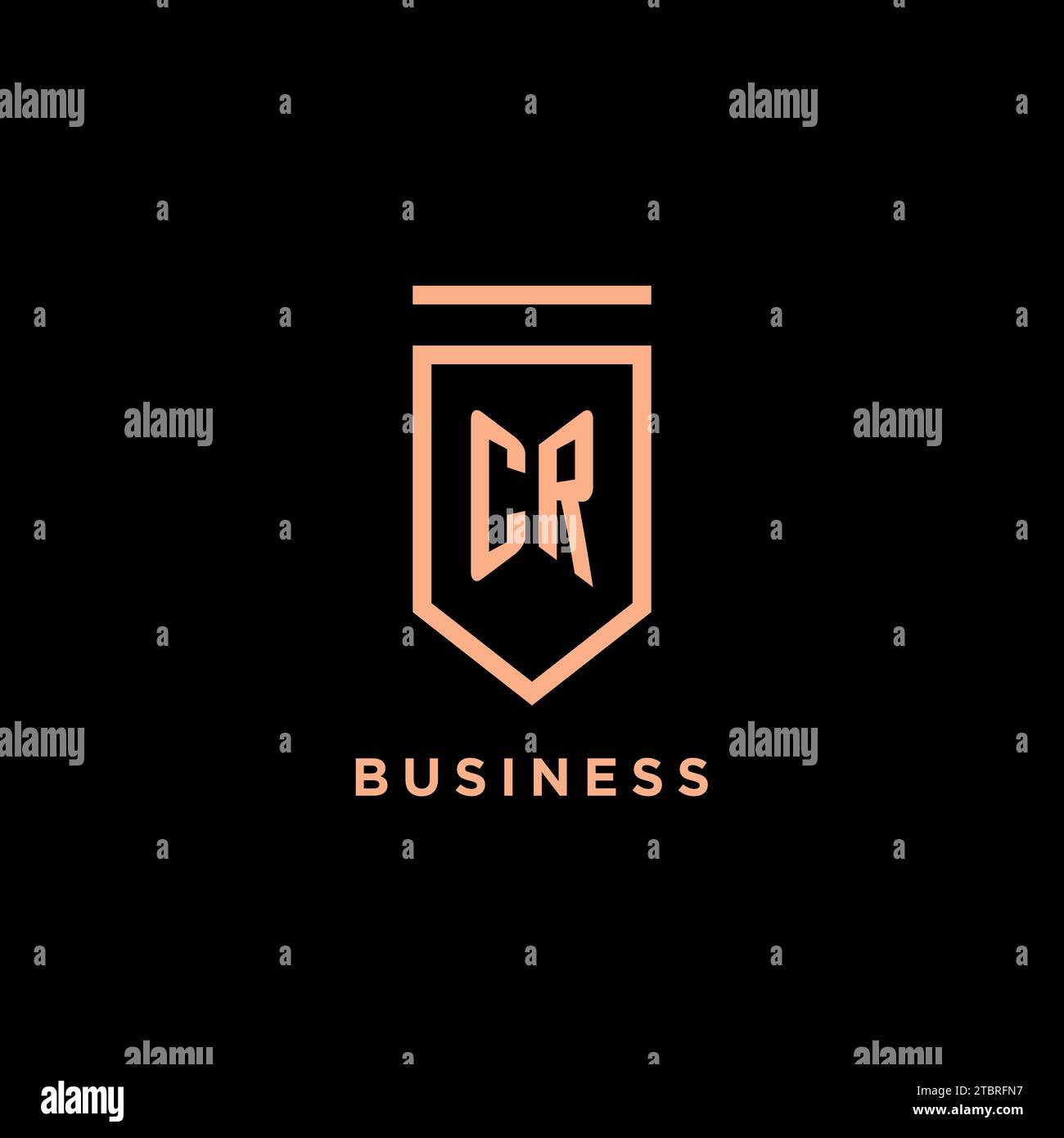 CR monogram initial with shield logo design icon vector graphic Stock ...