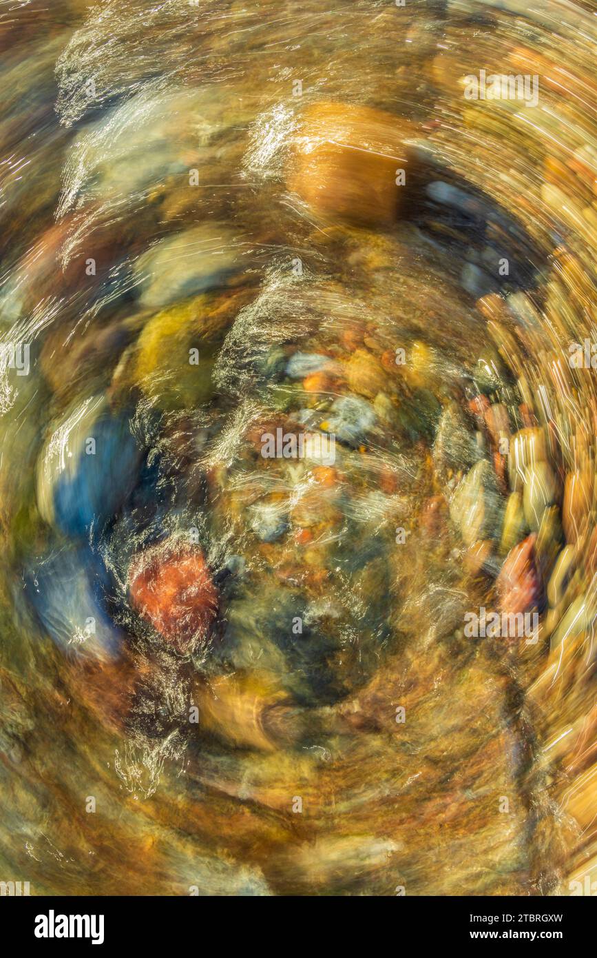 Circular movement from left to right creating a vortex pattern, abstract image from nature Stock Photo