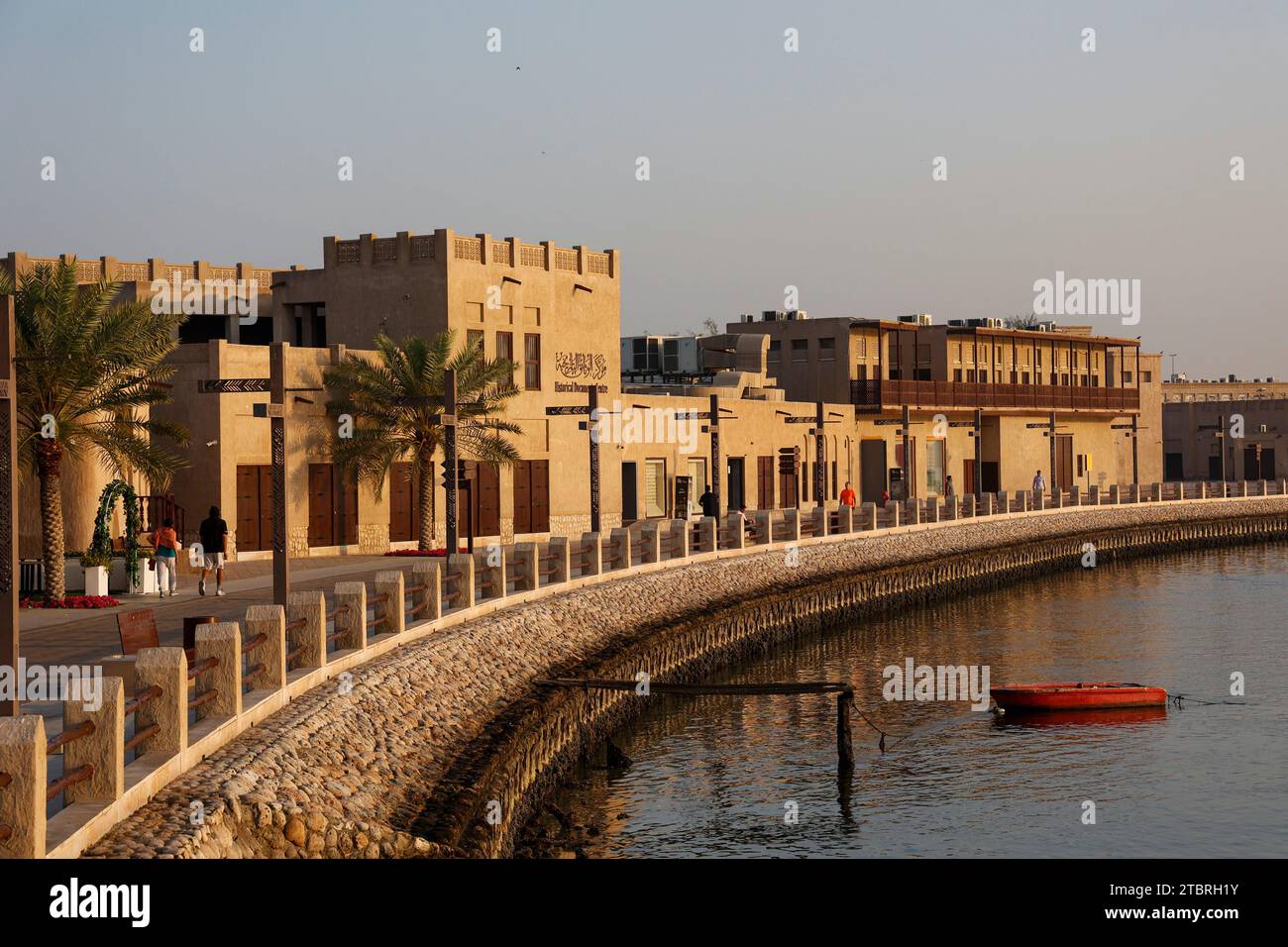Al Shindagha historic area at sunrise, Dubai, UAE. Stock Photo
