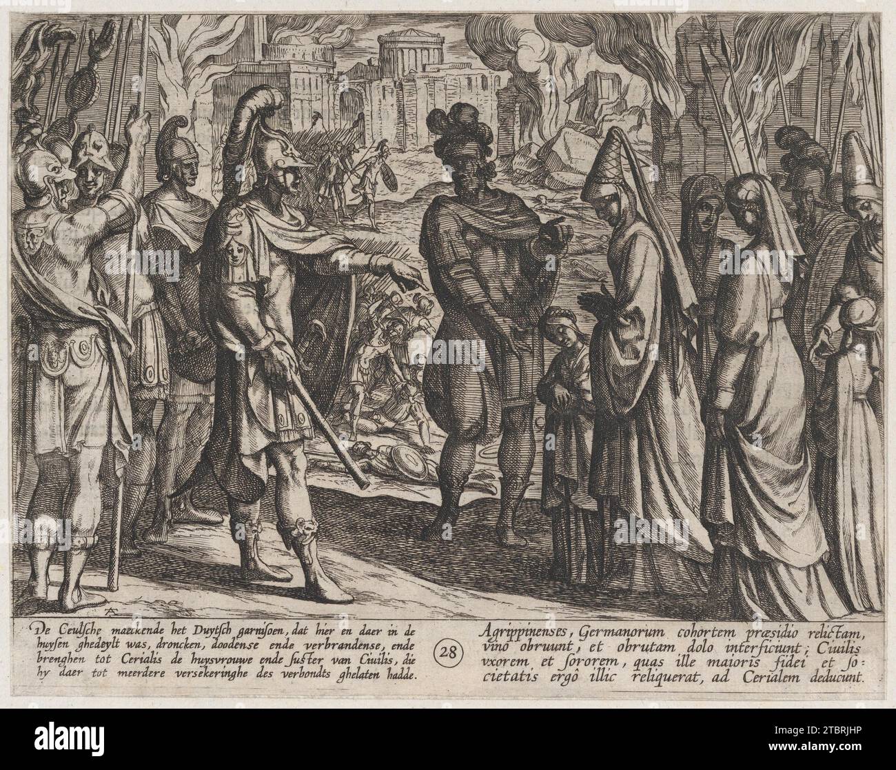 Romans Colonge Plate 28: Cologne Troops Bring Civilis' Wife and Sister to Cerialis ...