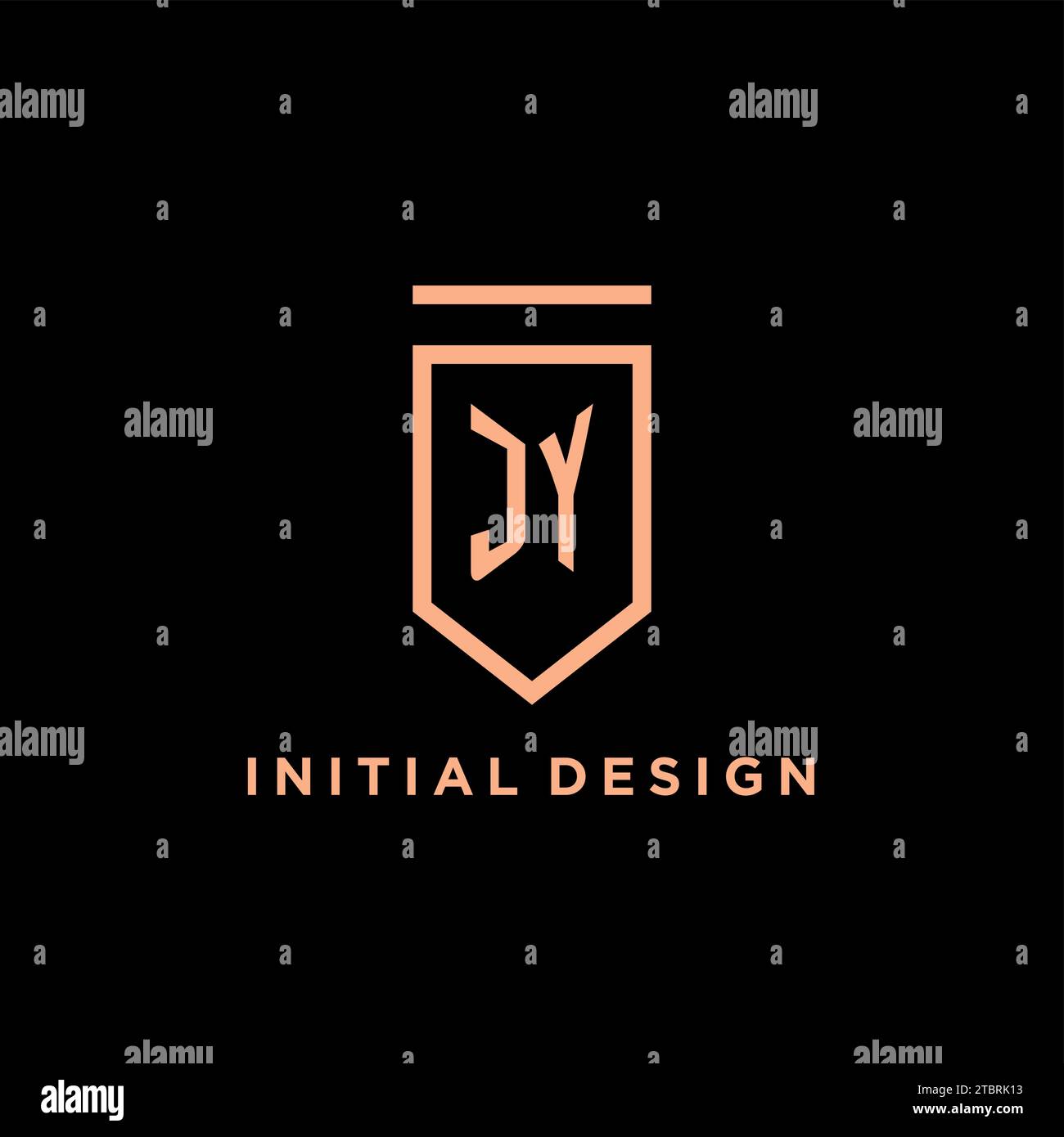 JY monogram initial with shield logo design icon vector graphic Stock ...