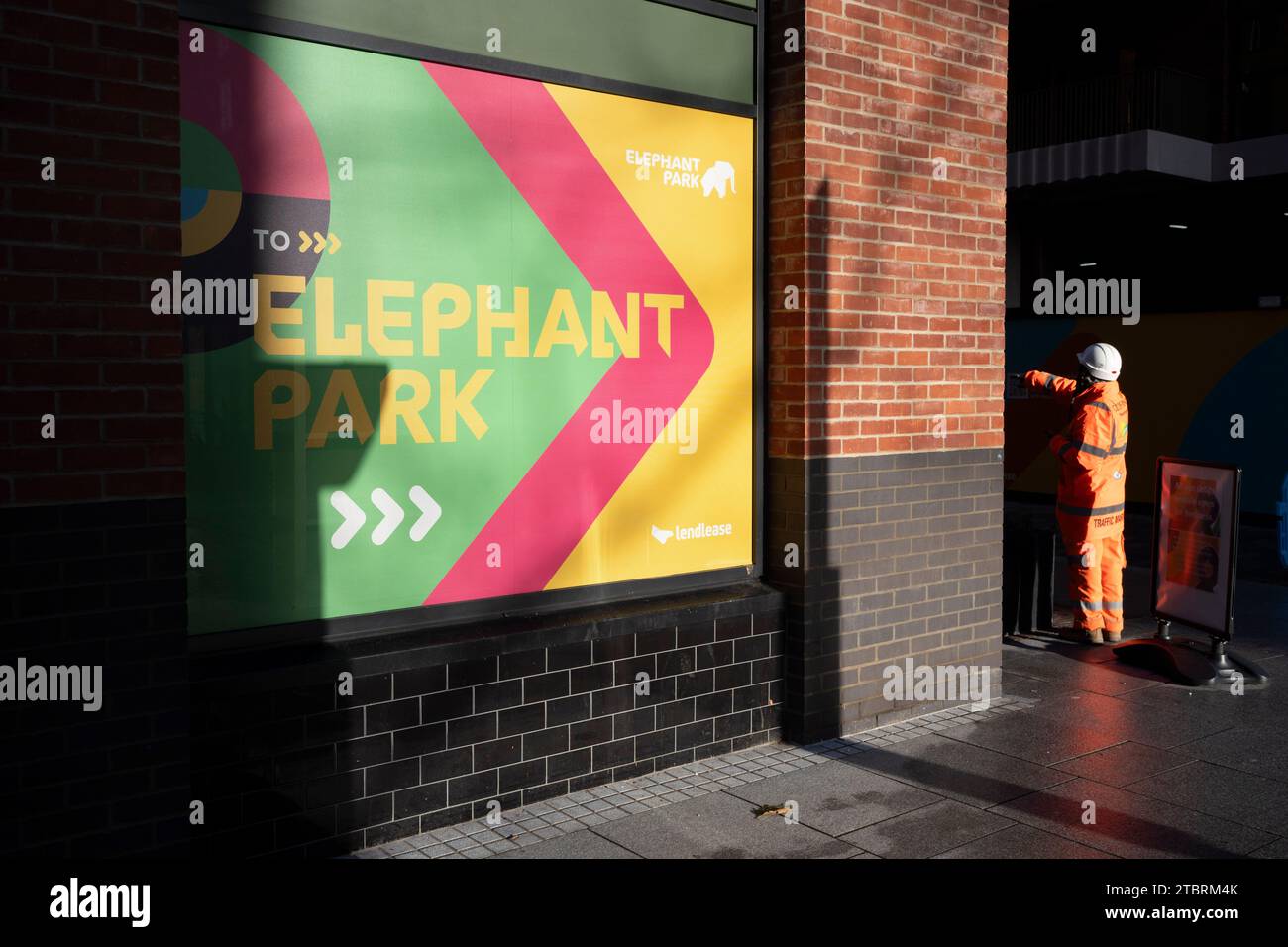 A construction hoarding names the location in south London for Elephant ...