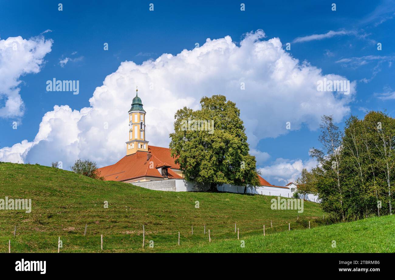 Germany, Bavaria, Tölzer Land, Sachsenkam, Reutberg Monastery Stock Photo