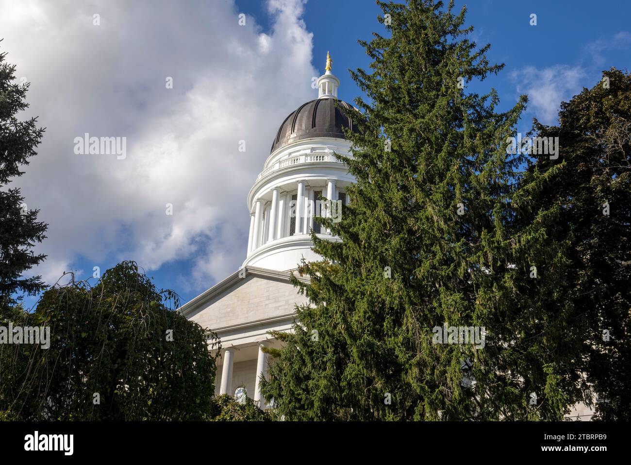 The Maine State House in Augusta, Maine, is the state capitol of the State of Maine. Stock Photo