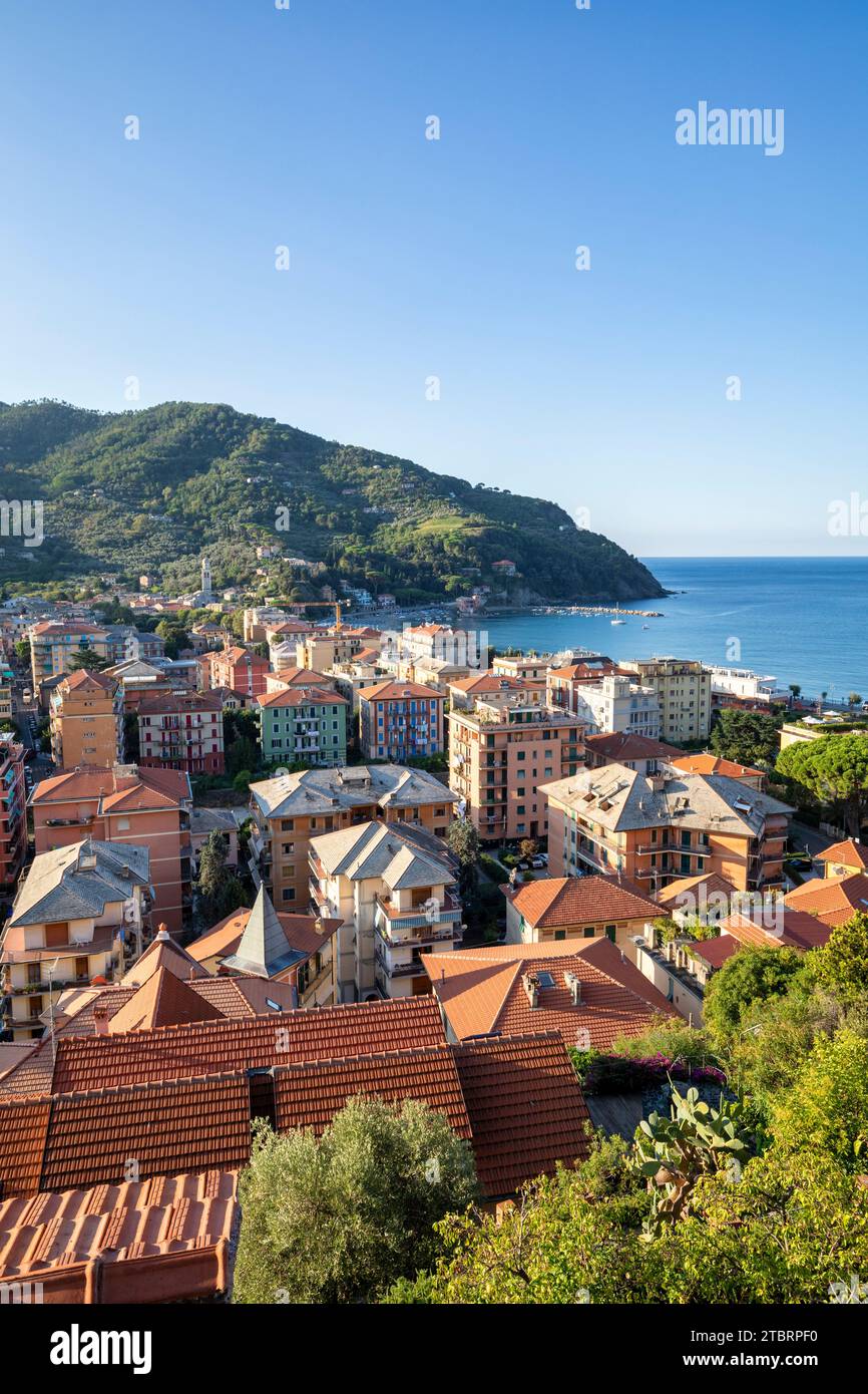 Italy, Liguria, province of La Spezia, Levanto, elevated view Stock Photo