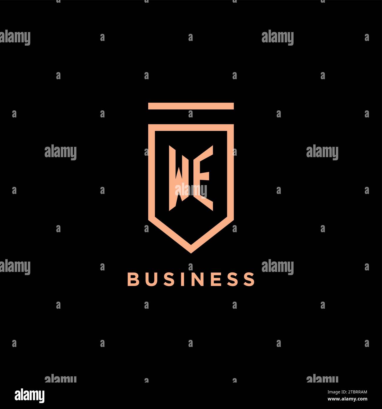 WE monogram initial with shield logo design icon vector graphic Stock ...