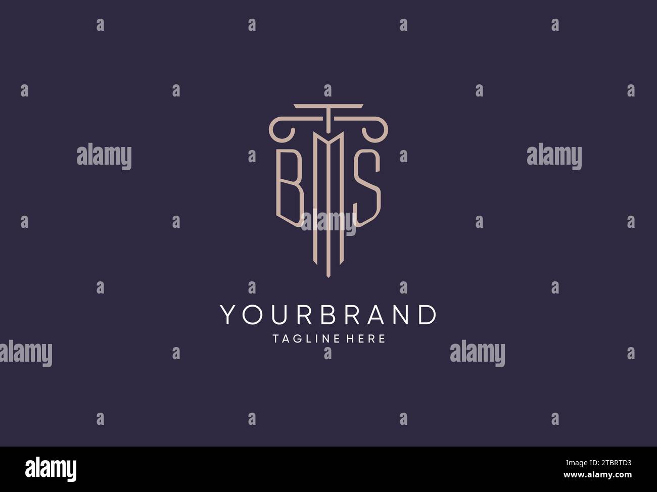 BS logo initial pillar design with luxury modern style best design for ...