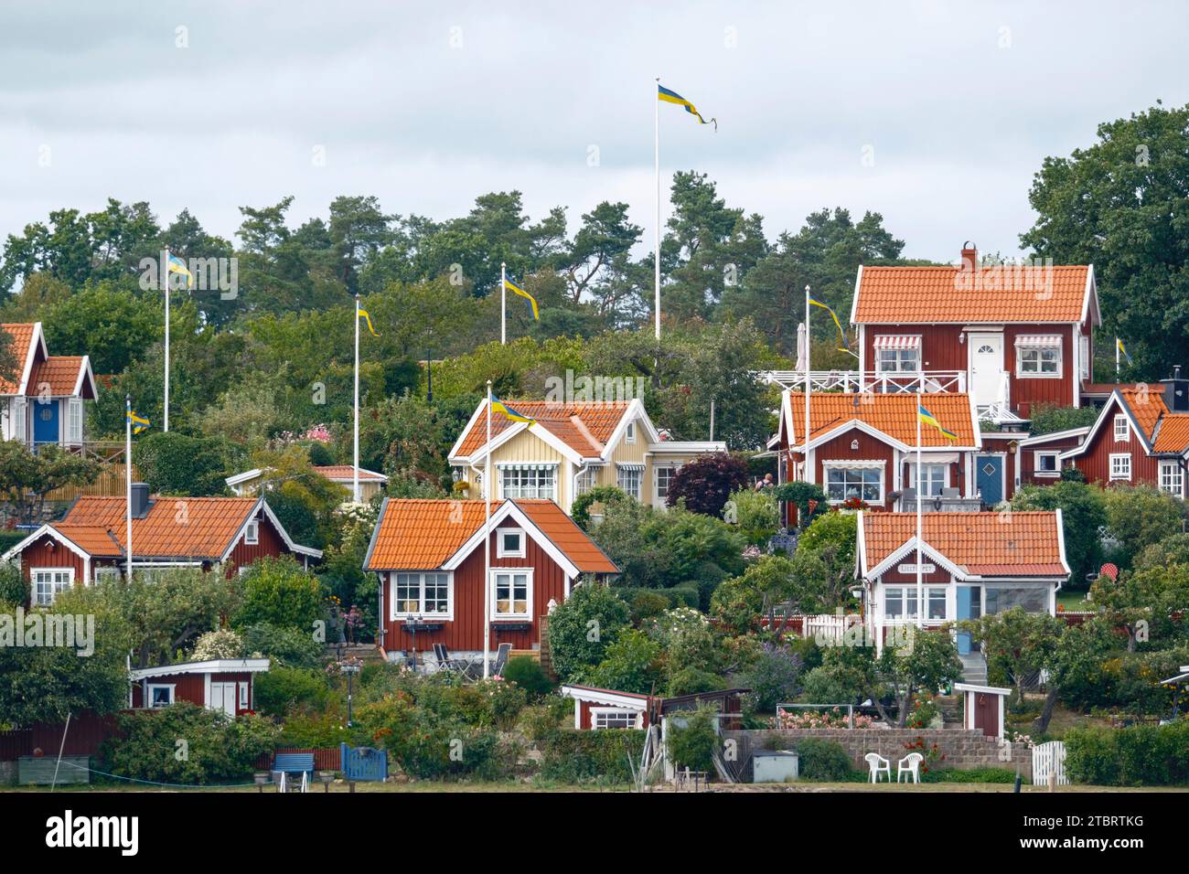 Typical Swedish houses on an archipelago Stock Photo Alamy