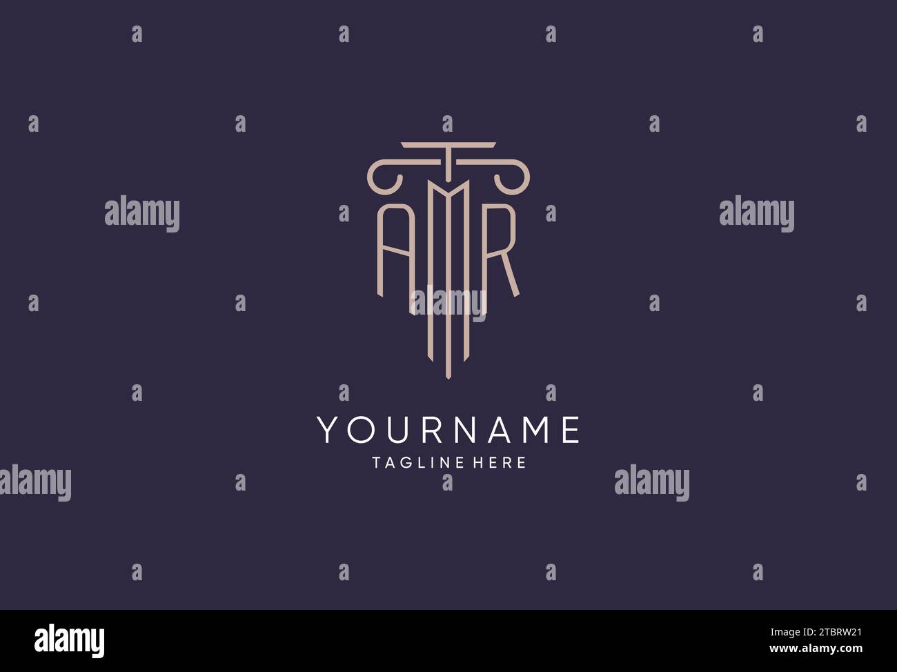 AR logo initial pillar design with luxury modern style best design for ...