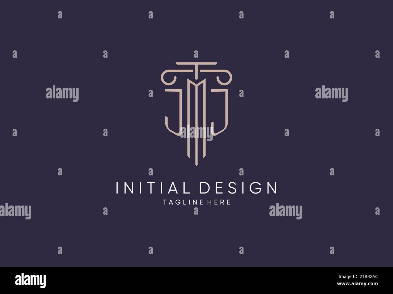 JJ logo initial pillar design with luxury modern style best design for ...