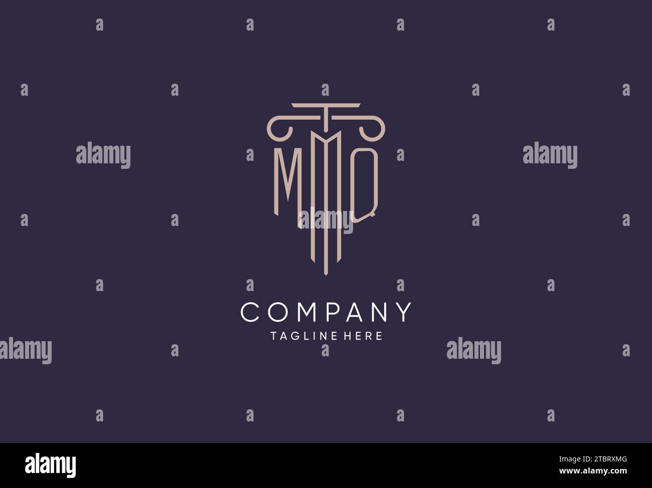 MQ logo initial pillar design with luxury modern style best design for ...