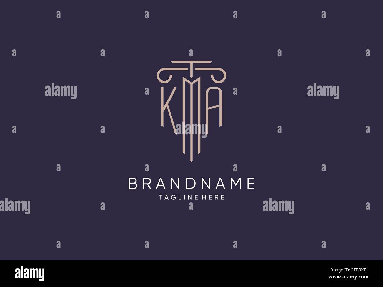 KA logo initial pillar design with luxury modern style best design for ...