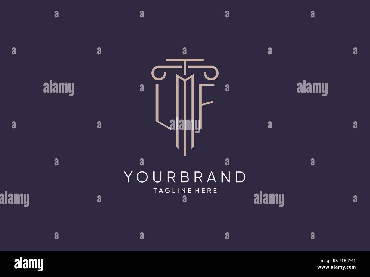 LF logo initial pillar design with luxury modern style best design for ...