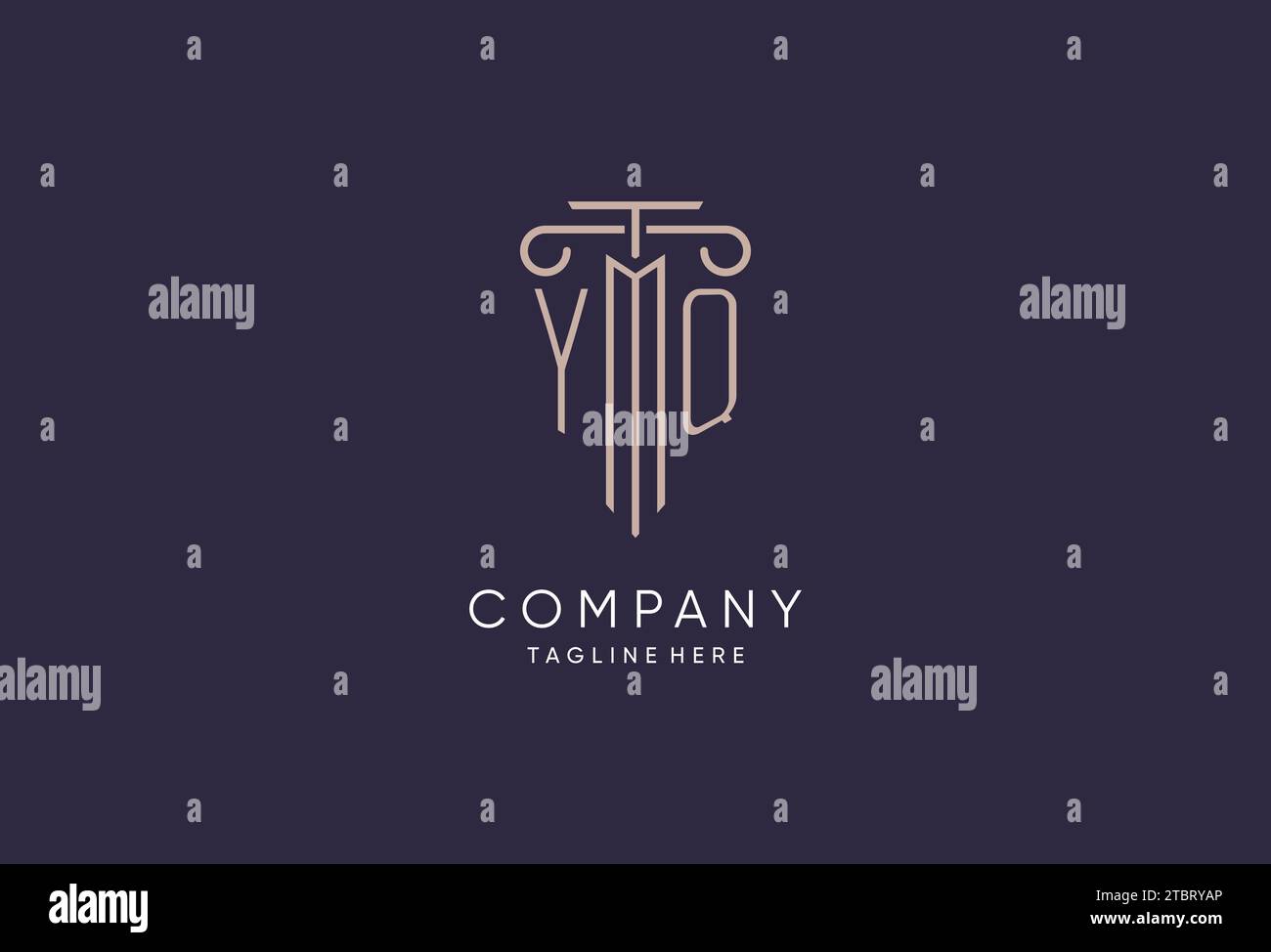 YQ logo initial pillar design with luxury modern style best design for ...