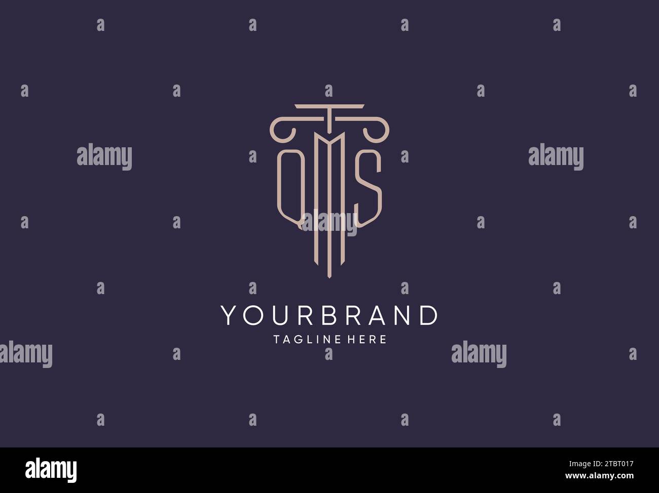 QS logo initial pillar design with luxury modern style best design for ...