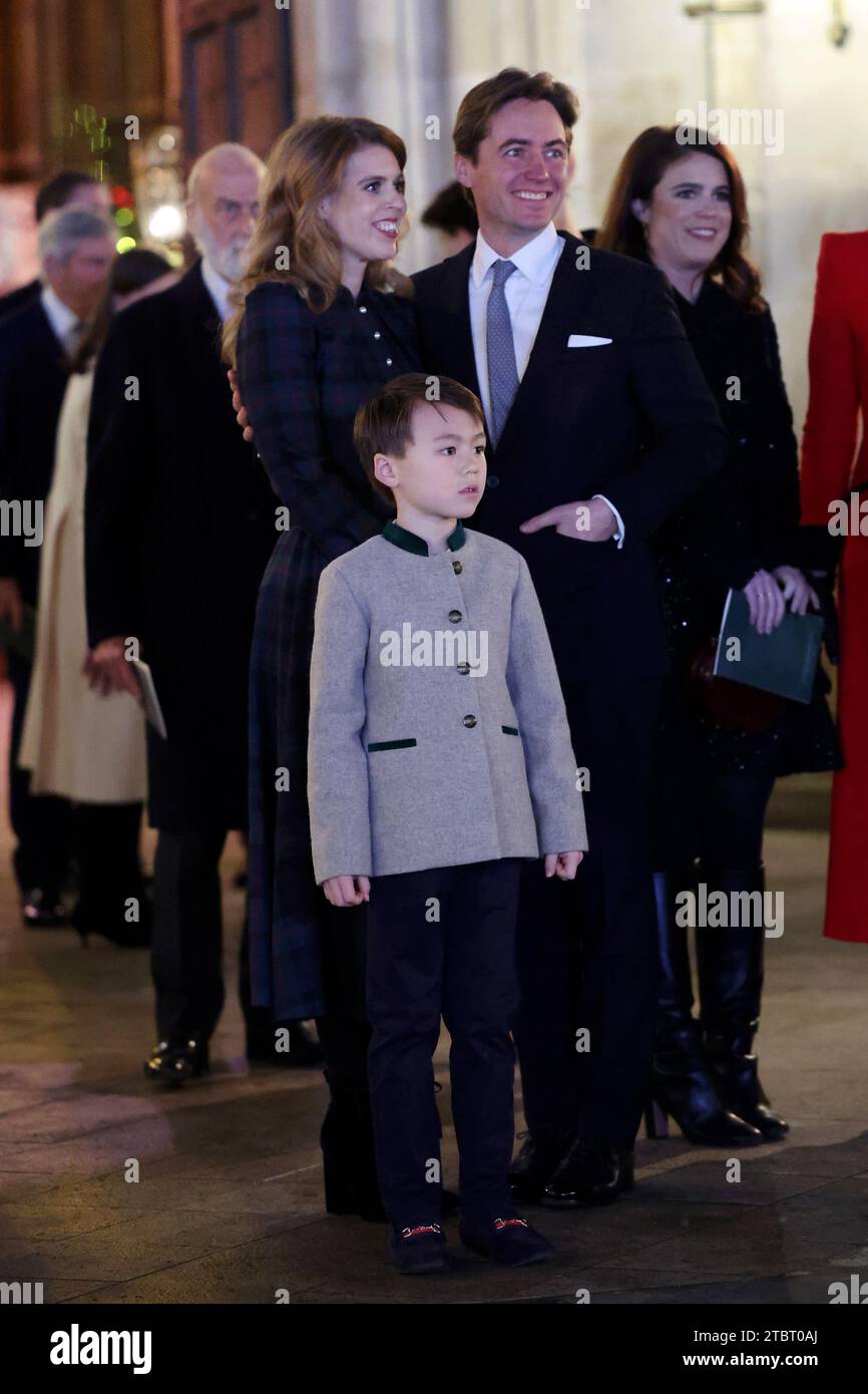 Princess Beatrice, Christopher Woolf and Edoardo Mapelli Mozzi leaving ...