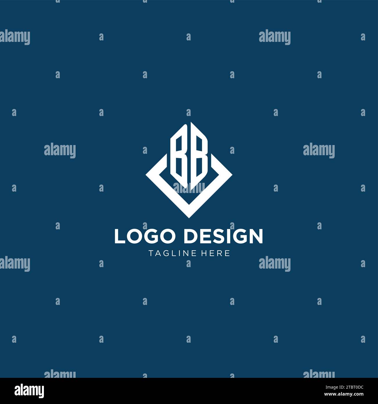 Initial BB logo square rhombus with lines, modern and elegant logo ...