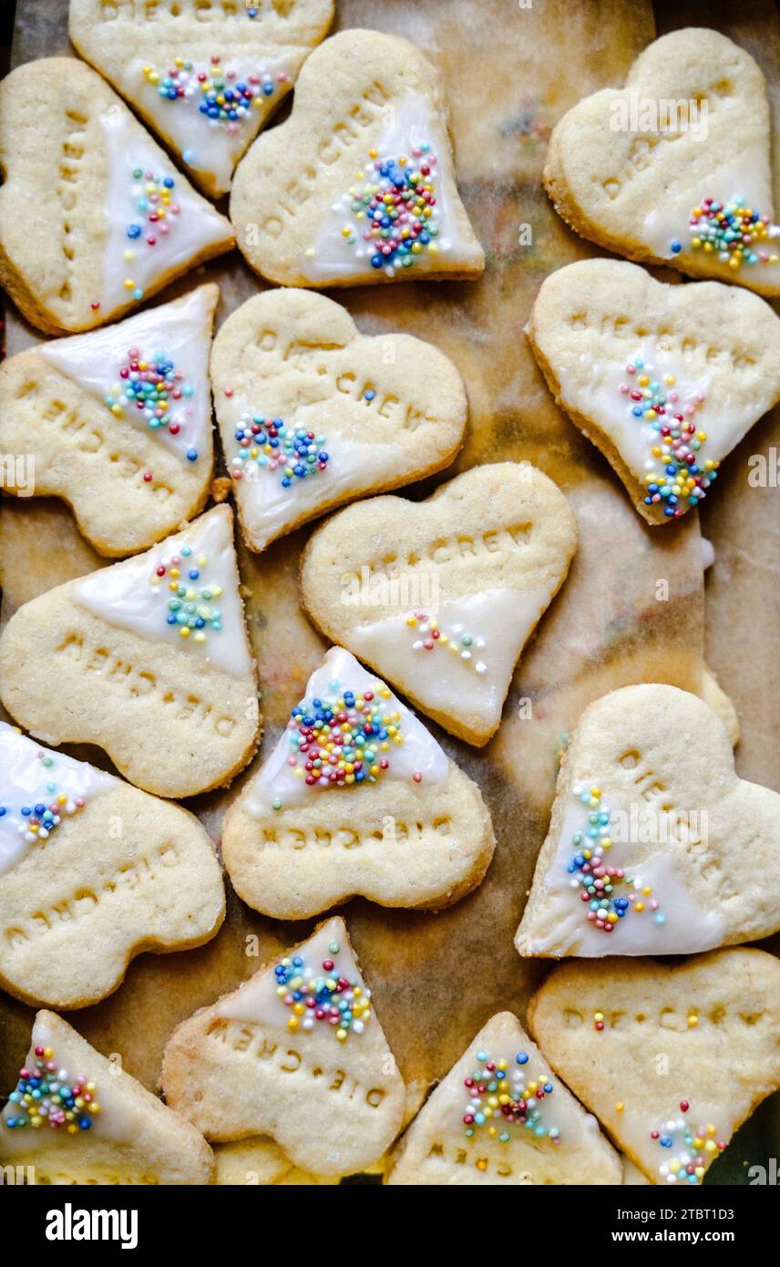 cookies, pastry, heart shape Stock Photo