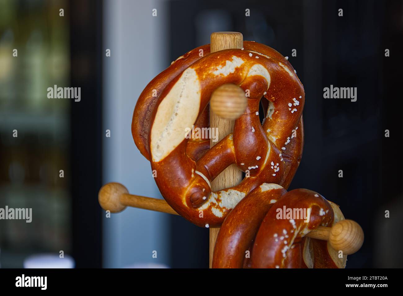 Close up of fresh made prezels in bavaria during the whole year Stock Photo