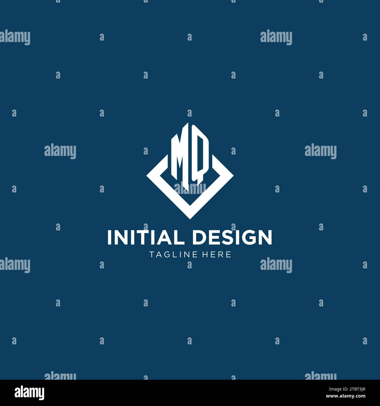 Initial MQ logo square rhombus with lines, modern and elegant logo ...