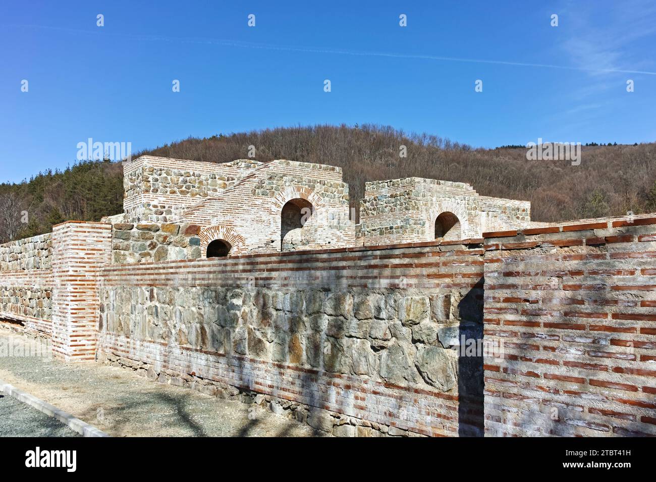 Ruins of Ancient Roman fortress The Trajan's Gate, Sofia Region, Bulgaria Stock Photo