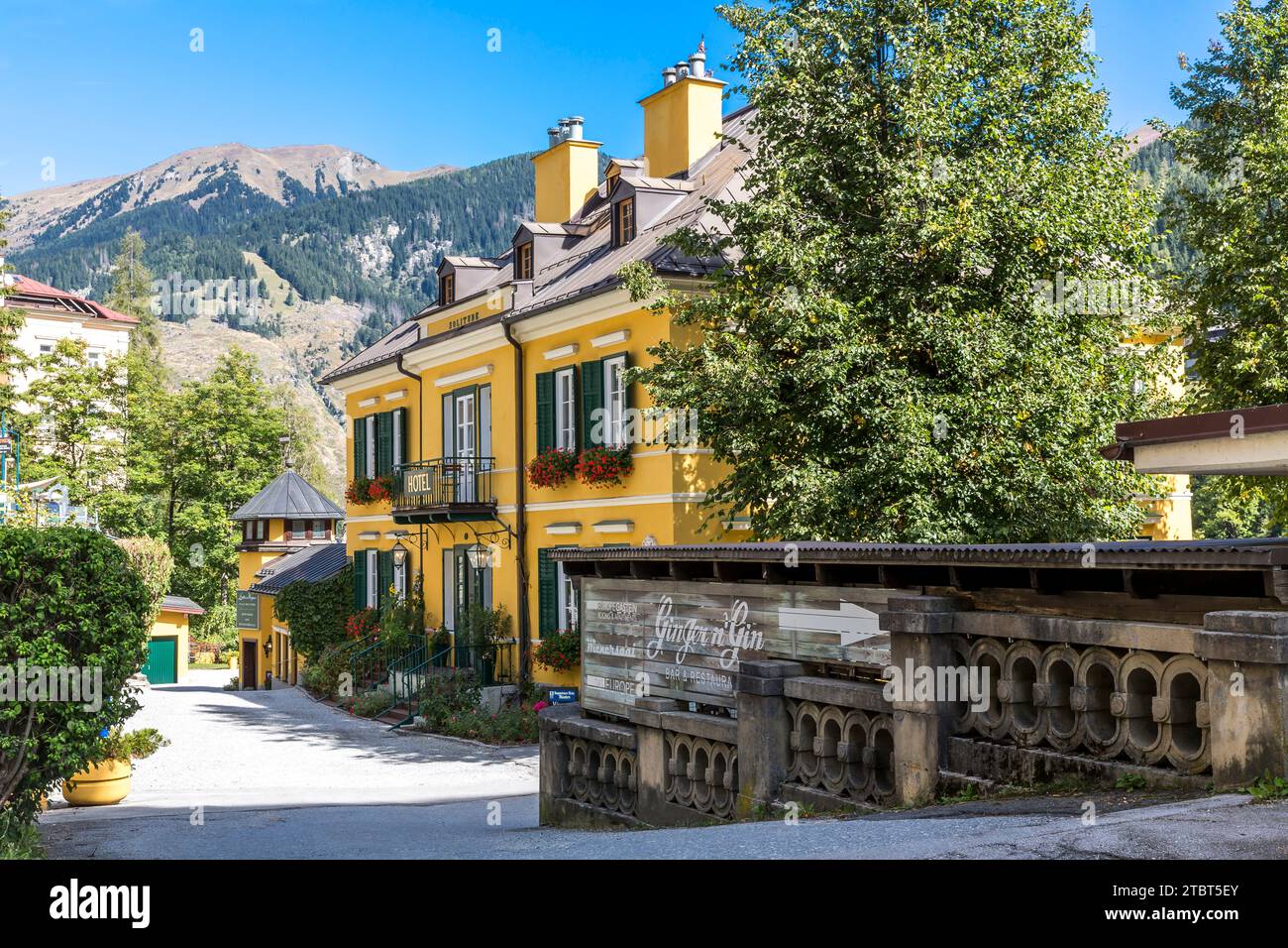 Villa Solitude, Bad Gastein, Gastein Valley, Hohe Tauern National Park, Austria, Europe Stock Photo