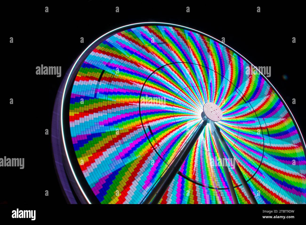 Vibrant Ferris Wheel Lights in Motion at Gatlinburg Night Sky CloseUp Stock Photo Alamy