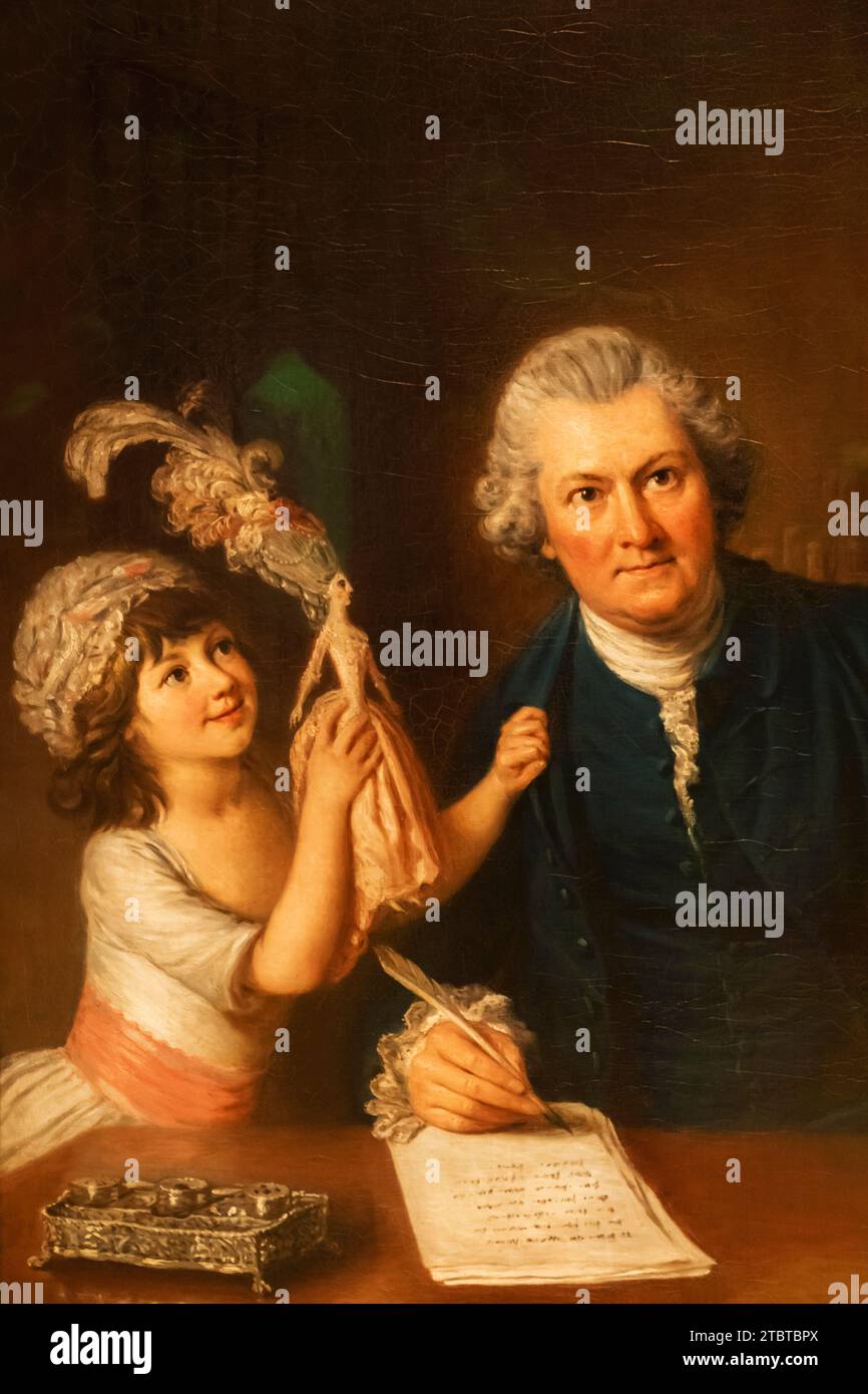 England, London, Portrait of Christopher (1724-1805) and Mary Ann Anstey (1763-1829) by William Hoare dated about 1776 Stock Photo