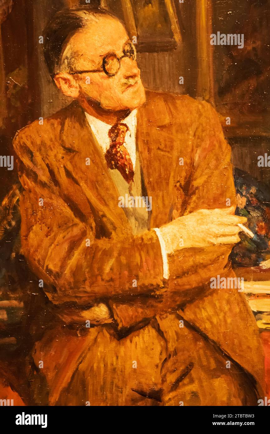 England, London, Portrait of James Joyce (18821941) by JacquesEmile