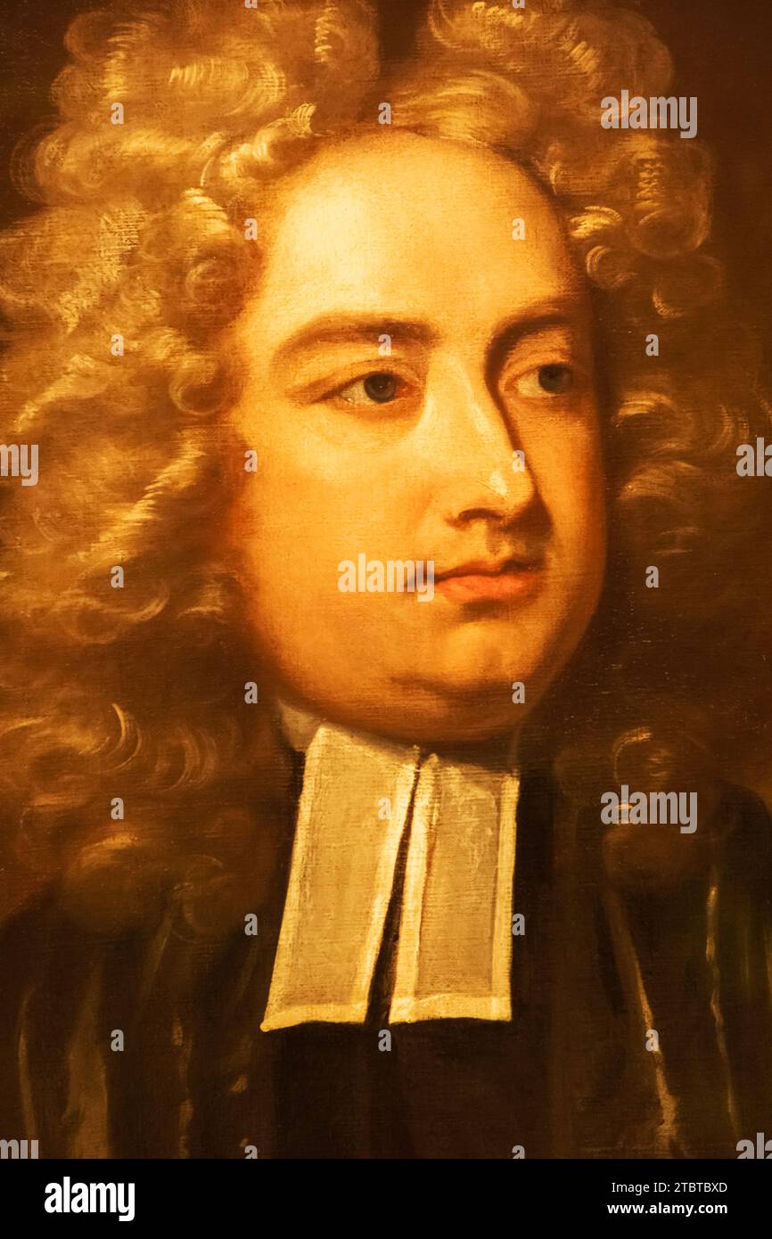 England, London, Portrait of Jonathan Swift (1667-1745) by the studio of Charles Jervas based on a portrait of 1709 Stock Photo