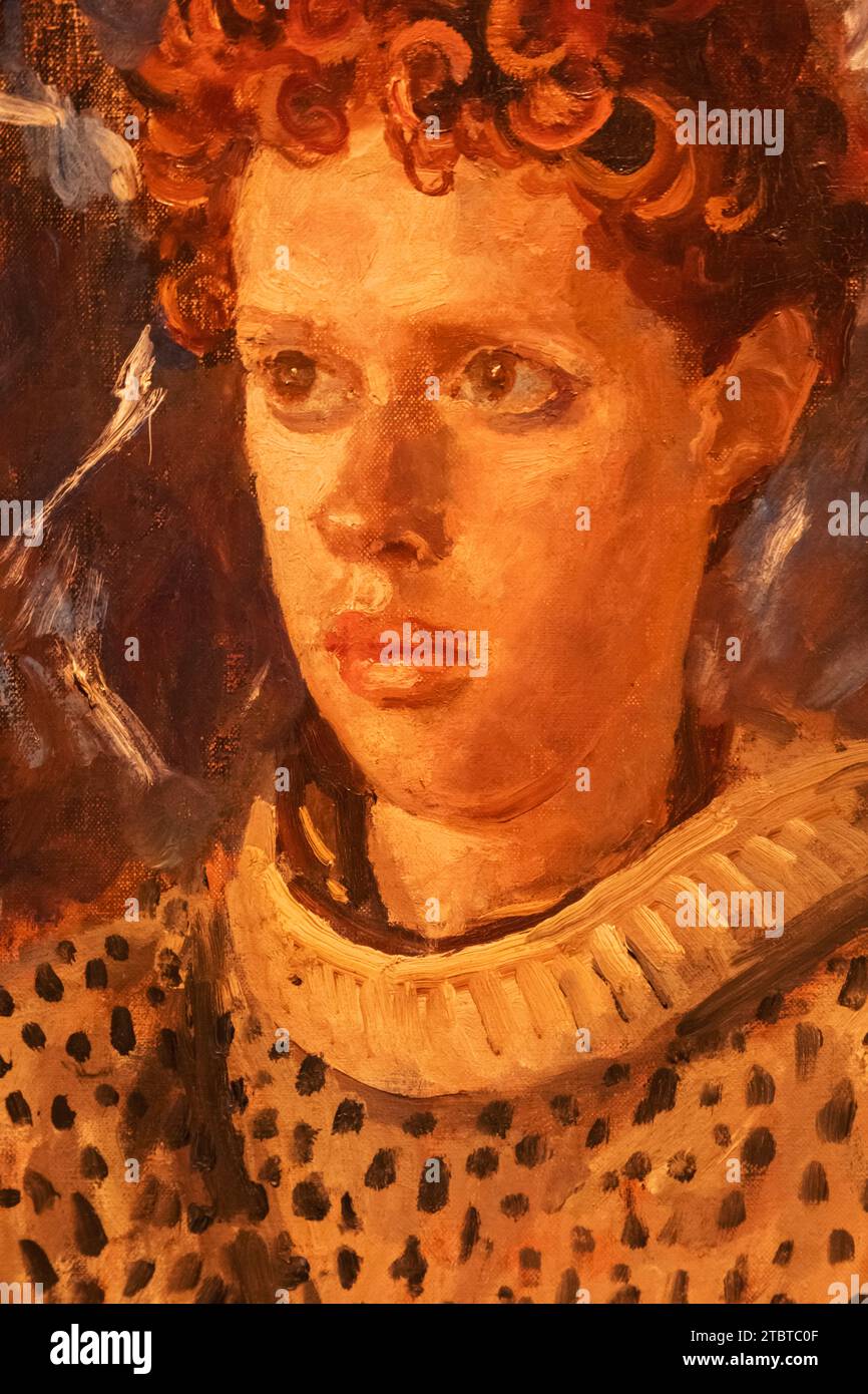 England, London, Portrait of Dylan Thomas (1914-53) by Augustus John dated about 1937 Stock Photo