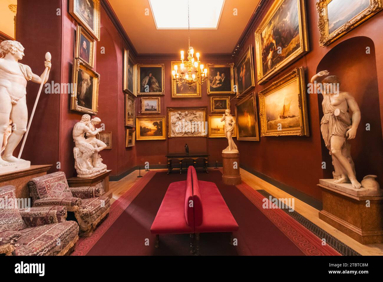 England, West Sussex, Petworth, Petworth House, interior view showing