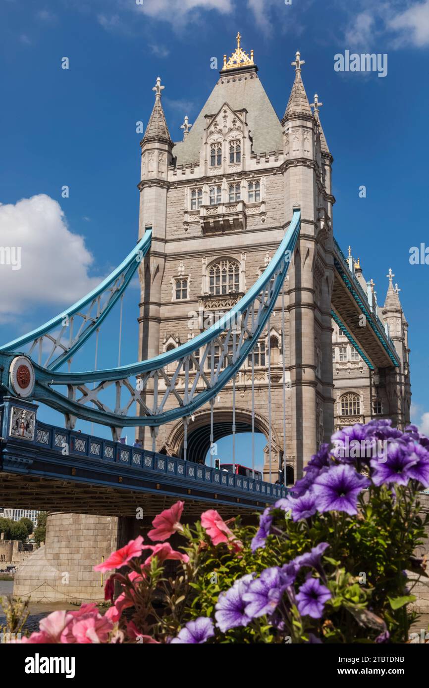 England, London, Tower Bridge and River Thames Stock Photo