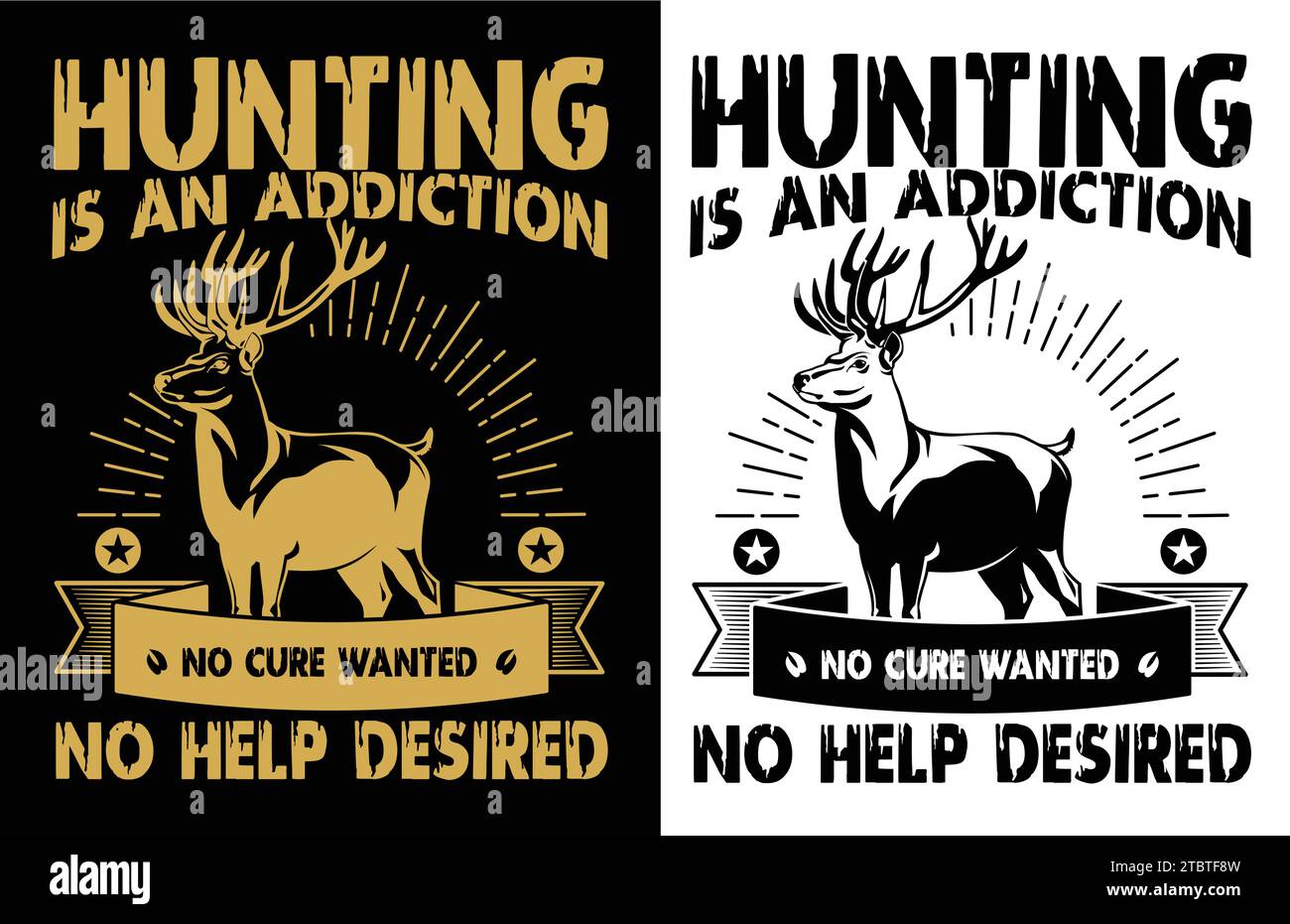 hunting tshirt design vector file, eps Stock Vector