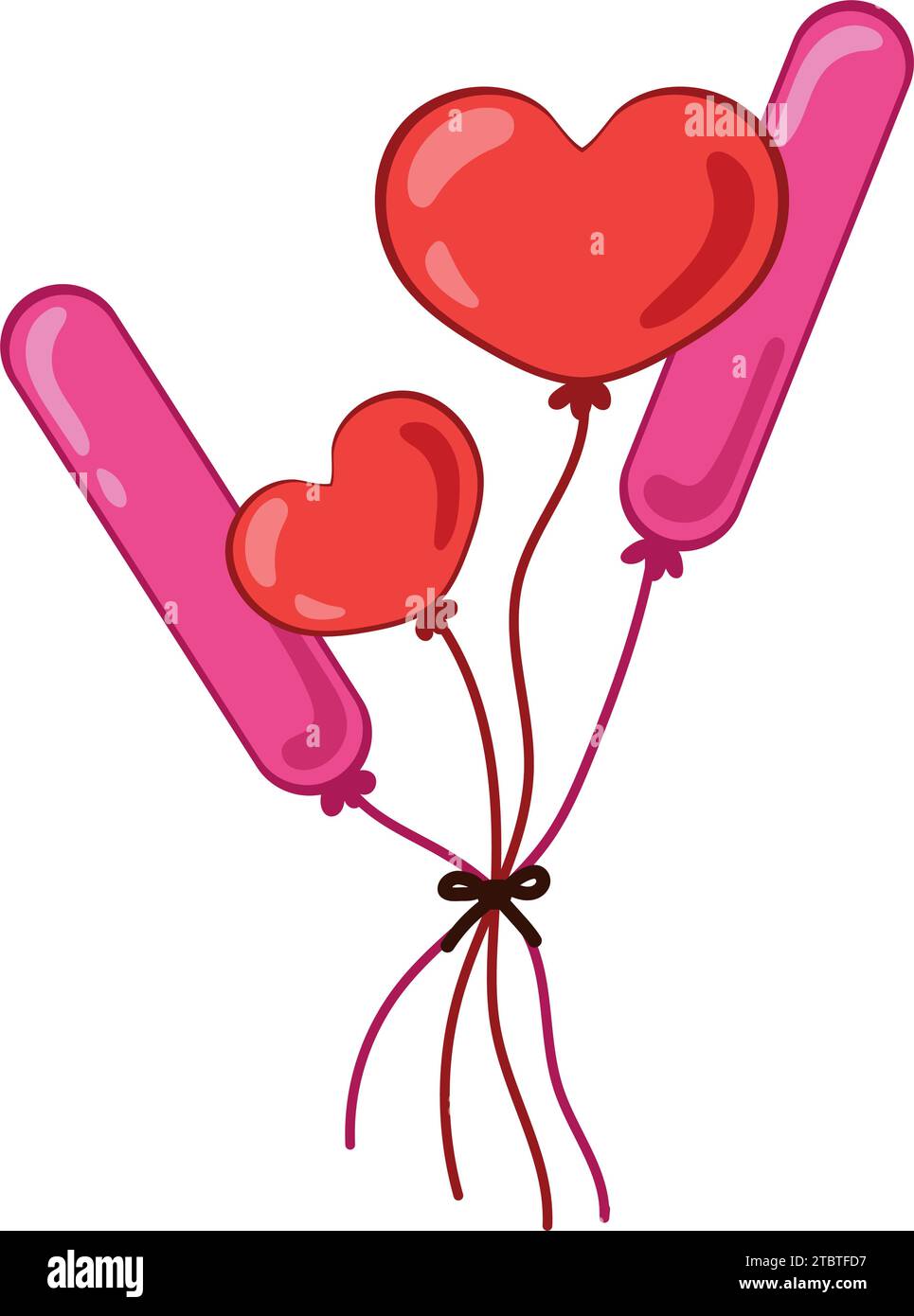 colorful heart balloons vector isolated Stock Vector Image & Art - Alamy